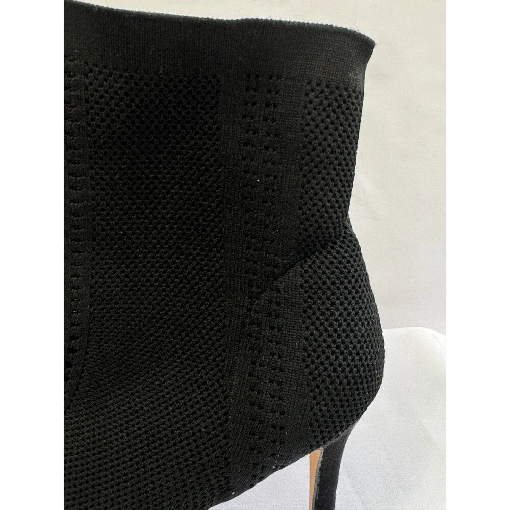 Catherine Malandrino Donito Black Knit Pointed Toe Ankle Booties Women’s 9